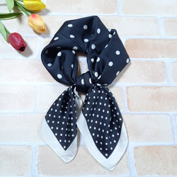 コットン綿プチスカーフフラワー柄0018 スカーフ・バンダナ