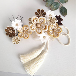 つまみ細工髪飾り #18-43 彩華 コーム mameまめ工房 通販 12966534