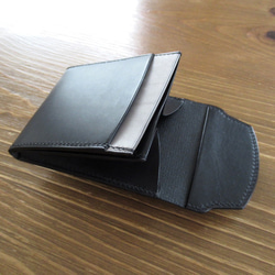 手縫い コンパクト財布　小さい財布　ミニ財布　革財布　革財布 6枚目の画像
