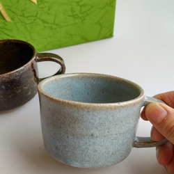 灰釉コーヒーカップセット 5枚目の画像