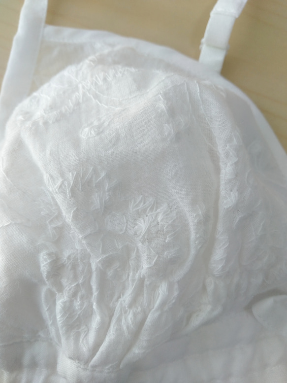 オーガニックコットン　植物刺繍　楽なブラジャー３ 5枚目の画像