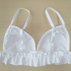 オーガニックコットン　植物刺繍　楽なブラジャー３ 3枚目の画像