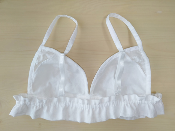 オーガニックコットン　植物刺繍　楽なブラジャー３ 3枚目の画像