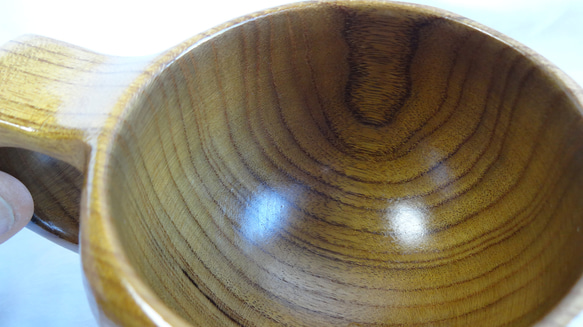 　御蔵島の金桑の一木彫りコーヒーカップ 6枚目の画像