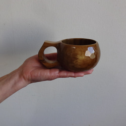 　御蔵島の金桑の一木彫りコーヒーカップ 12枚目の画像