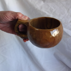 　御蔵島の金桑の一木彫りコーヒーカップ 7枚目の画像