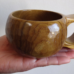 　御蔵島の金桑の一木彫りコーヒーカップ 13枚目の画像