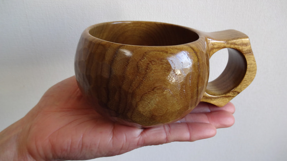　御蔵島の金桑の一木彫りコーヒーカップ 13枚目の画像
