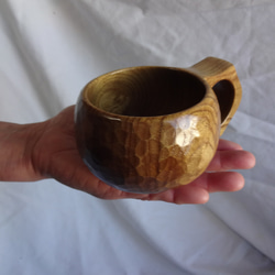 　御蔵島の金桑の一木彫りコーヒーカップ 10枚目の画像