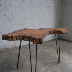 端材の良材　熟成欅の一枚板  コーヒーテーブル（高さ・カラー変更無料） 8枚目の画像