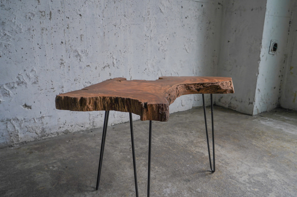 端材の良材　熟成欅の一枚板  コーヒーテーブル（高さ・カラー変更無料） 8枚目の画像