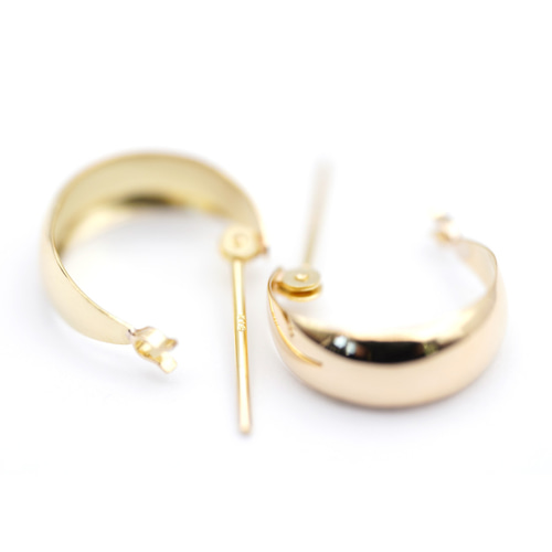 K18 ムーンピアス　フープピアス　月甲　5×13 片耳 2024新商品 K18 ムーンピアス 月甲 フープピアス 5mm 17918989
