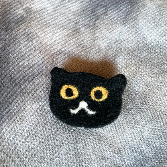k‘s bear さま黒猫のモヘアのブローチ k's bear さま黒猫のモヘアのブローチ