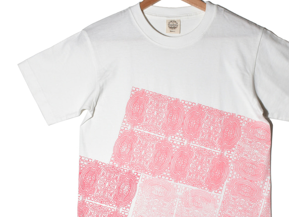 「無限大華」オーガニックコットンTシャツ(半袖)ホワイト Sサイズ 1枚目の画像