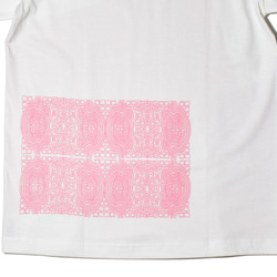 「無限大華」オーガニックコットンTシャツ(半袖)ホワイト Sサイズ 5枚目の画像
