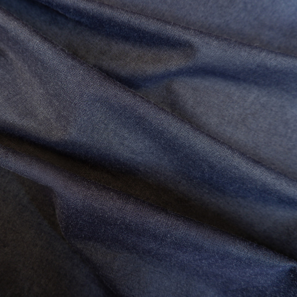 岡山デニムで品よく大人カジュアル♪ 紺 カフタン チュニック ワンピース ●CALLA-NAVY● 5枚目の画像
