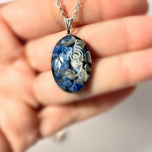 ドラゴン【心】の欠片☆ / ラピスラズリ / レジン / メンズ