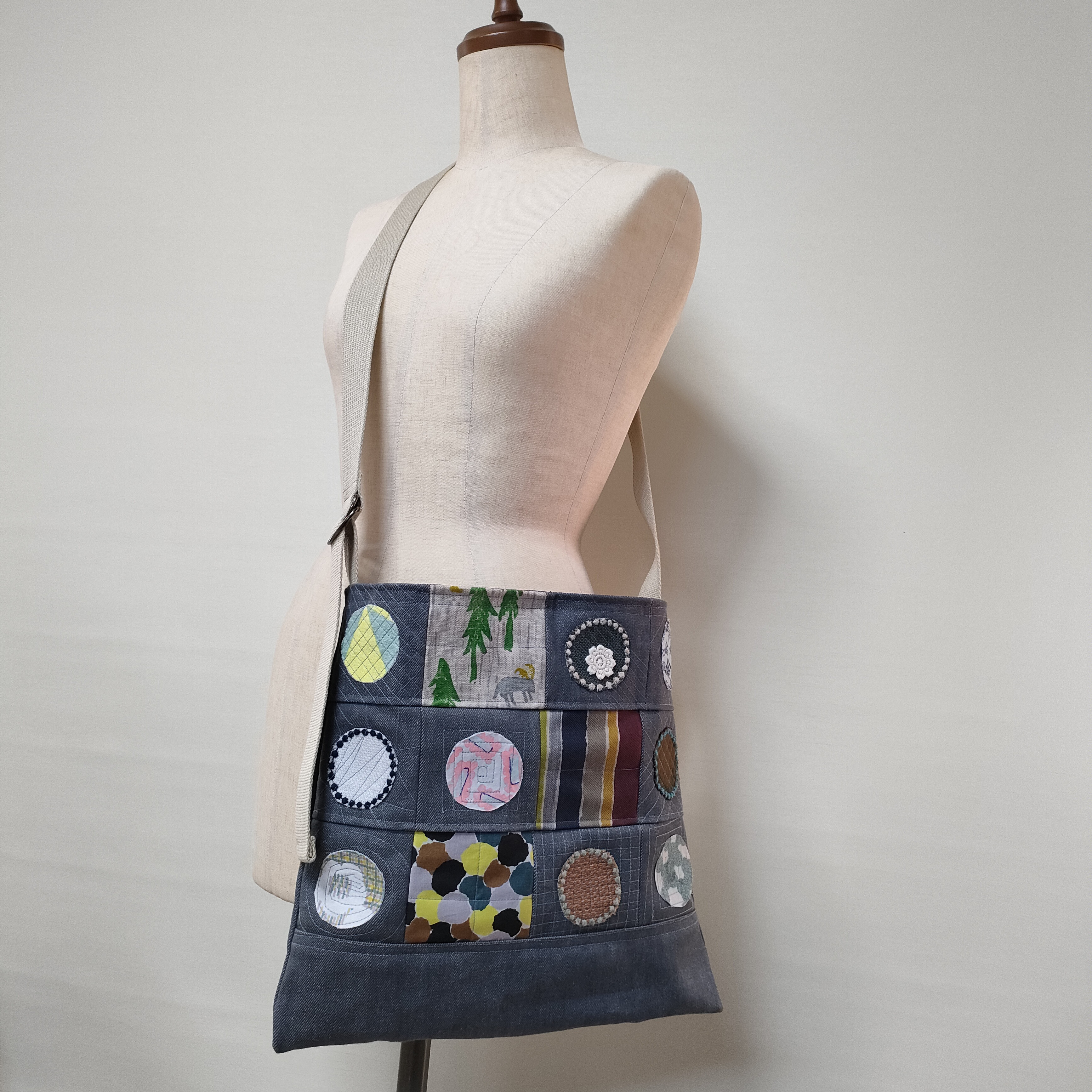 ミナペルホネン ハンドメイド 四角いミニポシェット バッグ☆