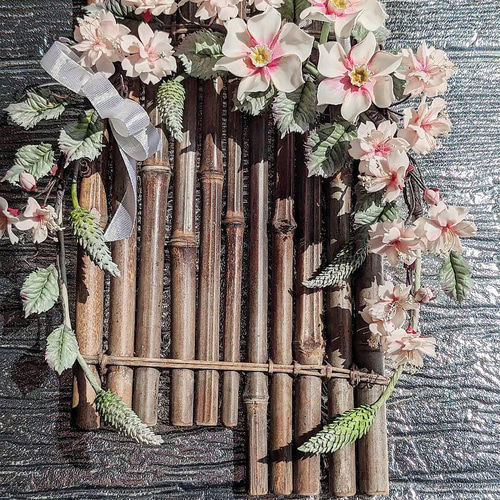 クレイフラワー】桜のリース【粘土フラワー】 その他インテリア