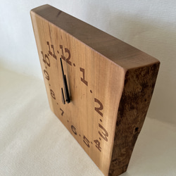 木の時計＜本桜＞掛け時計sac-185　木製時計 4枚目の画像