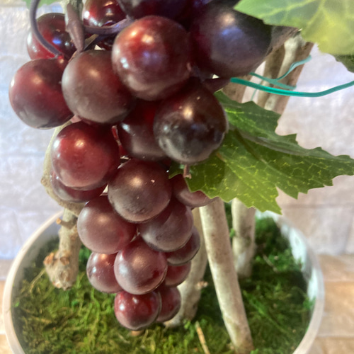 光触媒　人工観葉植物　ウォールグリーン　造花　アレンジ　マスカットブドウ 光触媒 人工観葉植物 ウォールグリーン フェイク フラワー