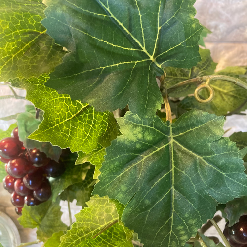 光触媒　人工観葉植物　ウォールグリーン　造花　アレンジ　マスカットブドウ 光触媒 人工観葉植物 ウォールグリーン フェイク フラワー ブドウ