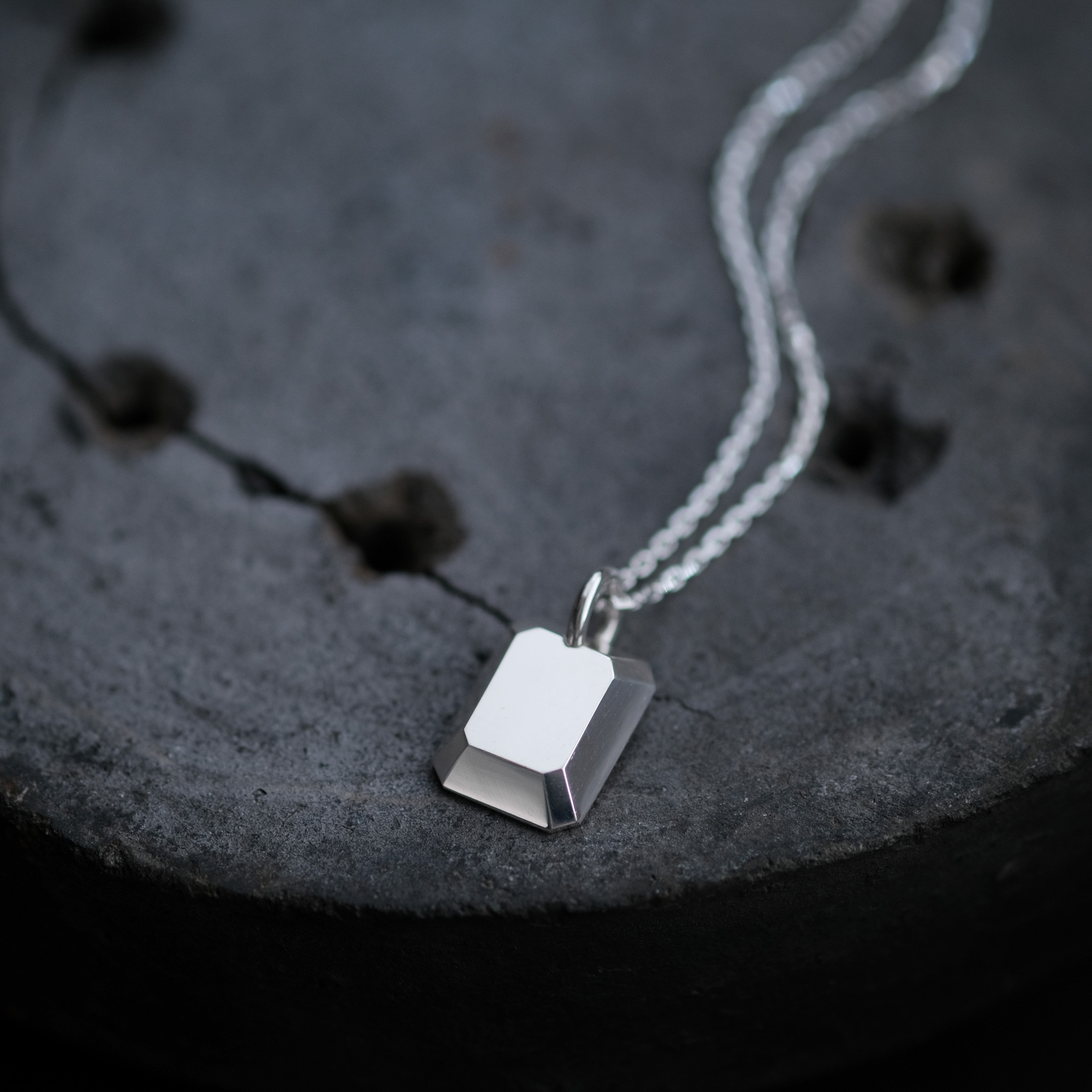 シルバーバー モチーフ ネックレス シルバー925