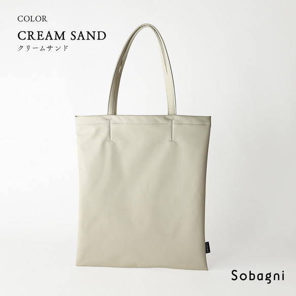 ★大人フォーマル2024★エシカルレザーSobagni(ソバニ)★素材感と軽さのダブルパンチ★スッキリトート★ブラック 12枚目の画像