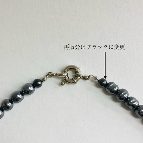 再販】ガラスバロックパールミディアムネックレス/8mm約50cm