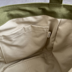 コロンと小さめ帆布トートバッグ（モスグリーン） 7枚目の画像