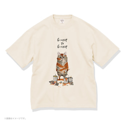 厚みのあるBIGシルエットTシャツ「トラになりたいネコ」 /送料無料 4枚目の画像