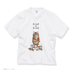 厚みのあるBIGシルエットTシャツ「トラになりたいネコ」 /送料無料 2枚目の画像