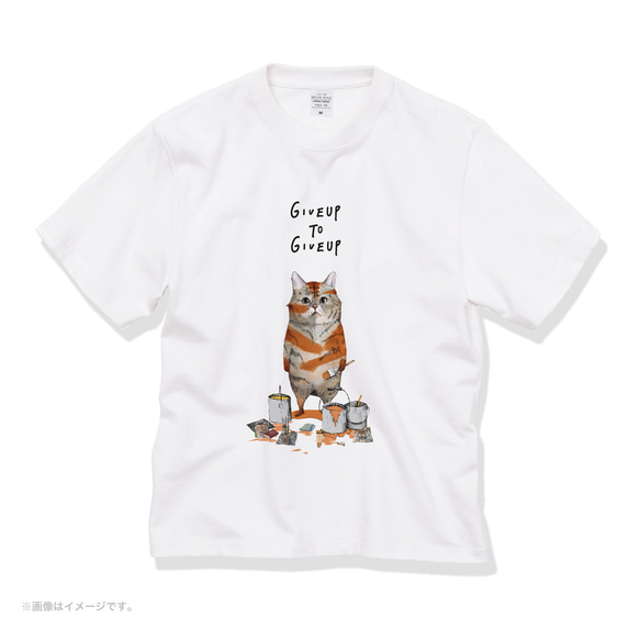 厚みのあるBIGシルエットTシャツ「トラになりたいネコ」 /送料無料 2枚目の画像