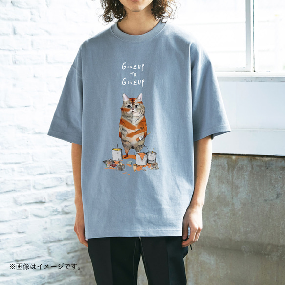 厚みのあるBIGシルエットTシャツ「トラになりたいネコ」 /送料無料 1枚目の画像