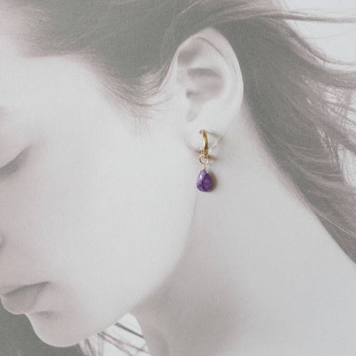 チャロアイト フープピアス用チャーム 14Kgf ピアス（フープ） favori