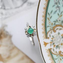 天然瑪瑙　緑玉髄　指輪　リング　高級百貨店クォリティー S925 金メッキ  最高級 5A ジルコニア 11枚目の画像
