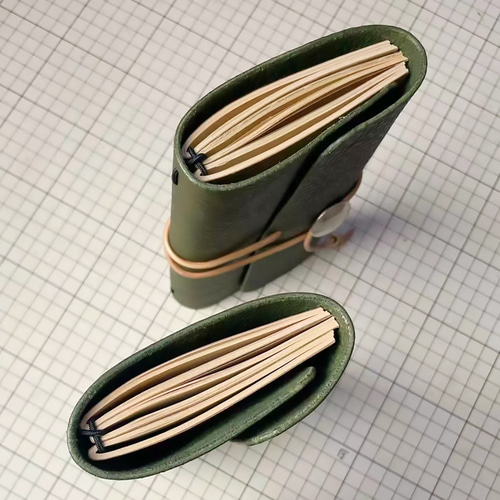 レトロ風ハンドメイド手帳カバー トラベラーズノート ミネルバボックス