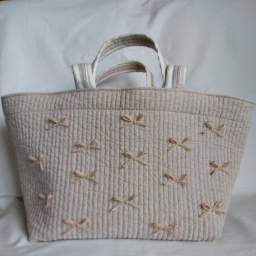 底板ヌビ マグネット☆トートバッグWハンドル☆ ダークグレー ヌビバッグ 送料無料！☆トートバッグWハンドル☆ ヌビバッグ イブル キルト