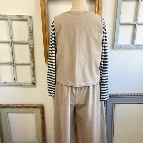 セール価格☆上下セットアップ❤️ベストとワイドパンツ