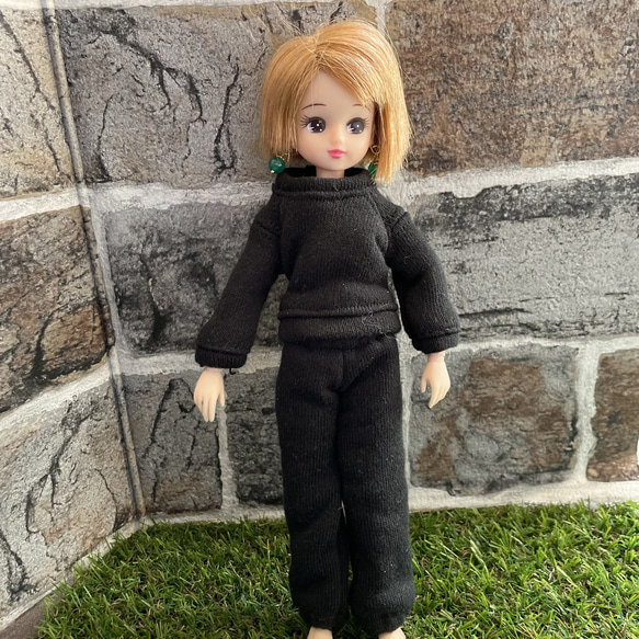 〈1〉リカちゃんサイズ/タイツ風 メッシュ ブラックハンドメイド 1〉リカちゃん タイツ風 メッシュ黒 ハンドメイド