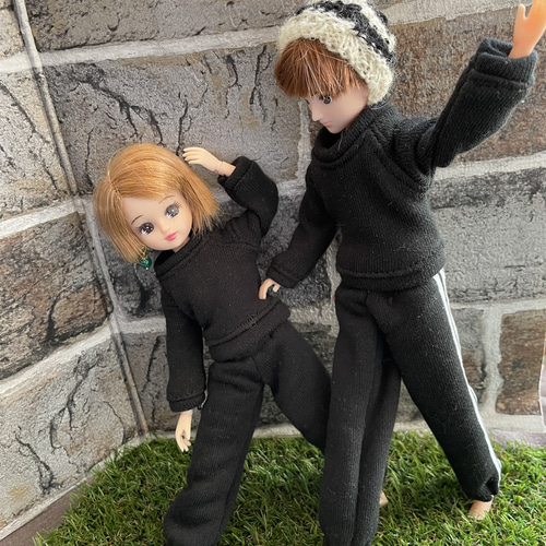 L23013 リカちゃん ブライス ハンドメイド 服 ジャージセット L23013 リカちゃん ブライス ハンドメイド 服 ジャージセット