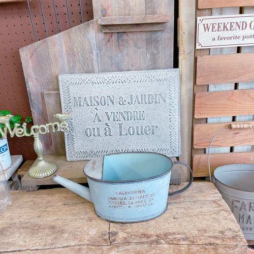 ガーデニング雑貨セット ブリキジョーロ フレンチシルバー ブリキ