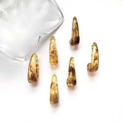 ❤️再販セット❤️  べっ甲カラー　樹脂　イヤーカフ　　　　両耳用♪ 4枚目の画像