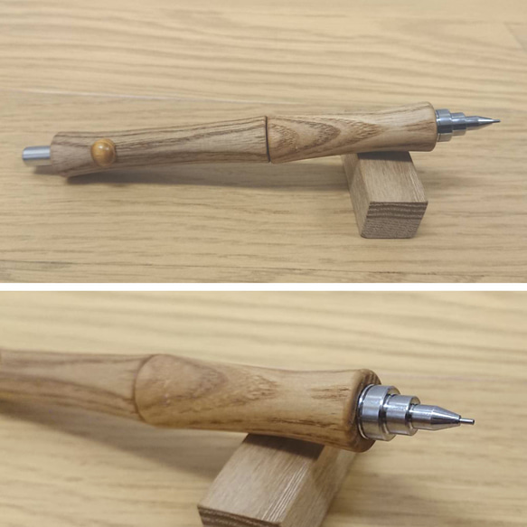 木軸シャープペンシル PG-オーク T-1B (茶色系) □製図用先端 木軸シャープペンシル PG-オーク T-1B (茶色系) □製図用先端
