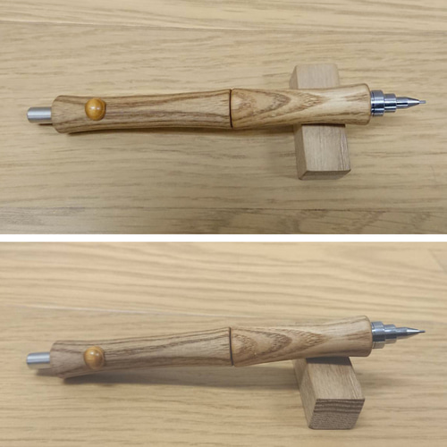 木軸シャープペンシル PG-オーク T-1B （茶色系） □製図用先端