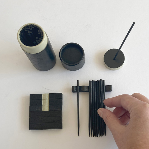 観象ミニ易セットblack／筮竹・算木・筮筒・太極・ケロク器 その他雑貨