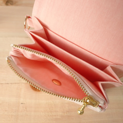 草花果樹のシンプルなミニ財布[軽量]＊サクラ＊ピンク 6枚目の画像
