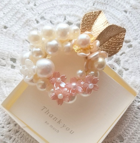 ✨春が来た✨花咲くパールブローチ・桜 2枚目の画像