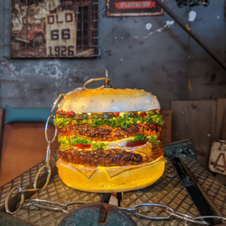 アメリカンダイナー  バーガーズカフェ ペンダントランプ  ハンバーガー ランプ  #吊り下げ式ライト  #店舗什器 10枚目の画像