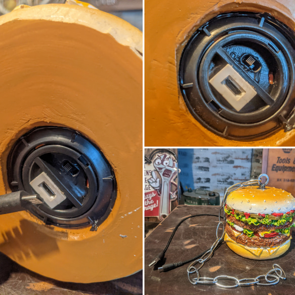 アメリカンダイナー  バーガーズカフェ ペンダントランプ  ハンバーガー ランプ  #吊り下げ式ライト  #店舗什器 6枚目の画像